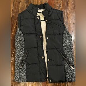 Ci Sono Cream and Black Quilted Vest